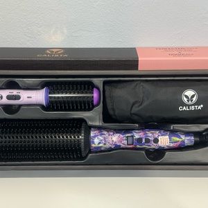 Calista Perfecter Pro Geated Roynd Brush+GoGo Mini Brush ( Iris Purple) …